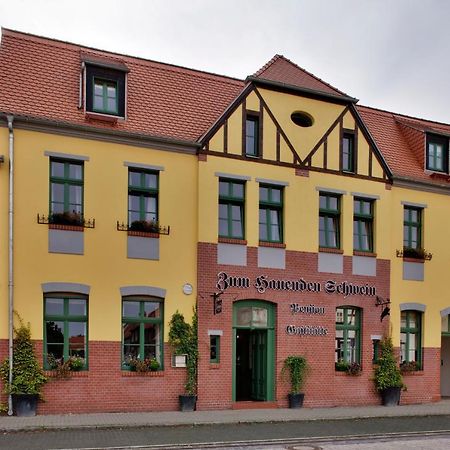 Gasthaus Und Pension "Zum Hauenden Schwein" Wörlitz エクステリア 写真