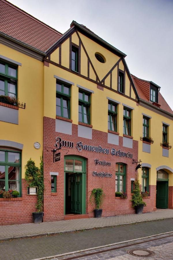 Gasthaus Und Pension "Zum Hauenden Schwein" Wörlitz エクステリア 写真