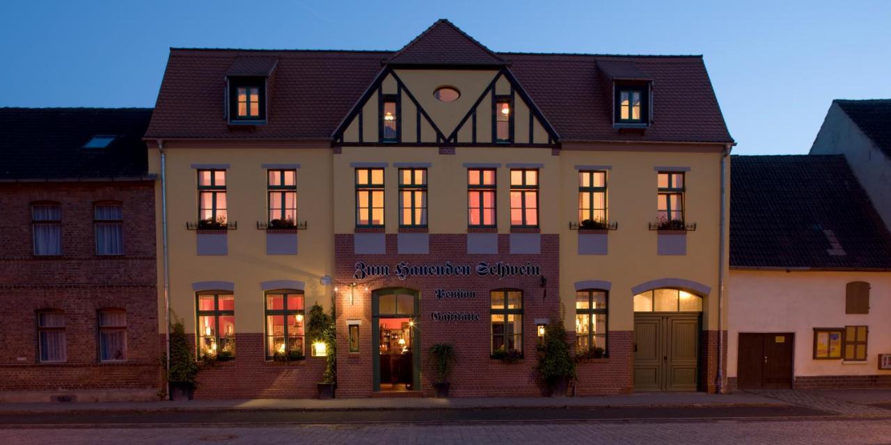 Gasthaus Und Pension "Zum Hauenden Schwein" Wörlitz エクステリア 写真
